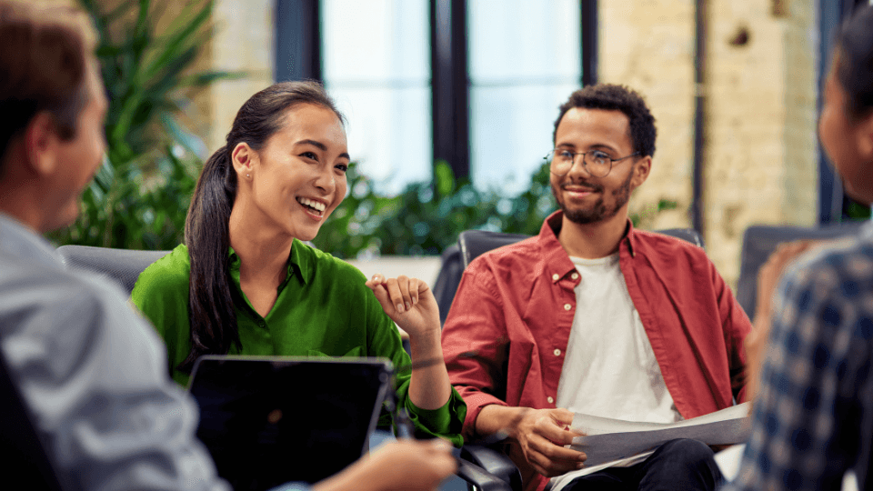 Group discussion during our courses